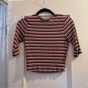 LAST CHANCE! Gone 11/28! Fun flirty striped crop top